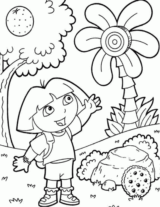 Coloring pages cartoon coloring pages for dora the explorer