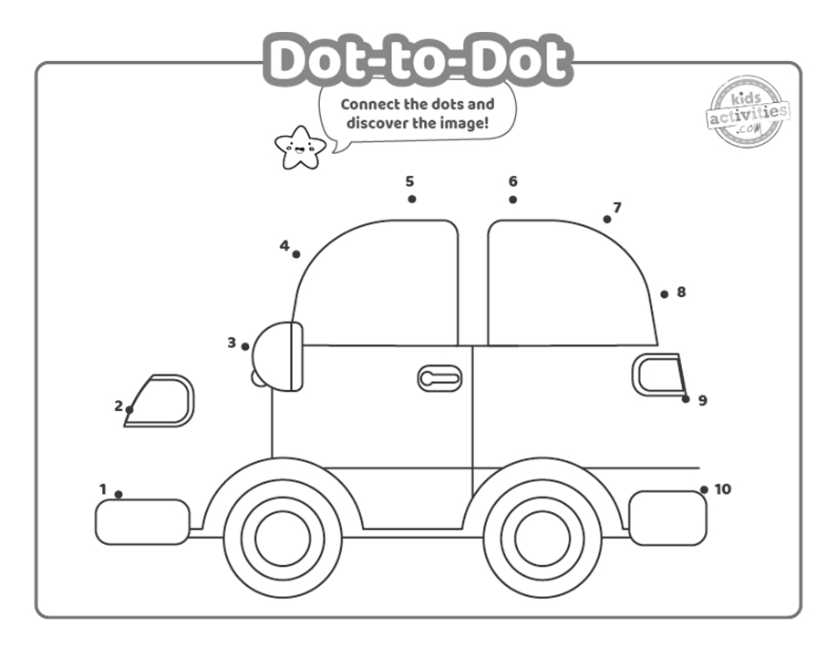 Easy dot to dot printables