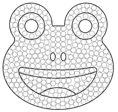 Frog dot art coloring page free printable coloring pages