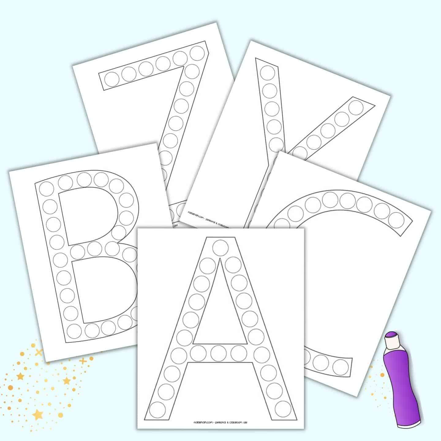 Dot marker coloring pages