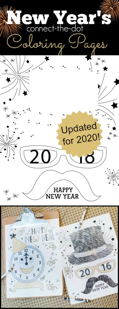 New years eve coloring page