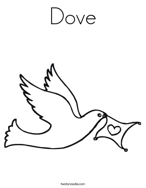 Dove coloring page