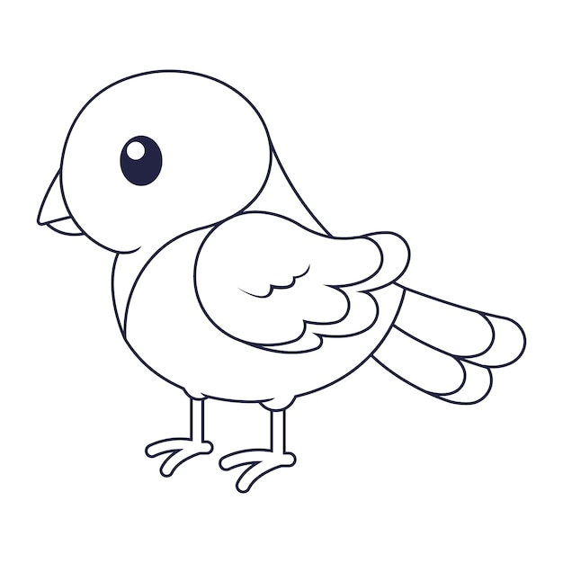 Free vector hand drawn dove outline illustration
