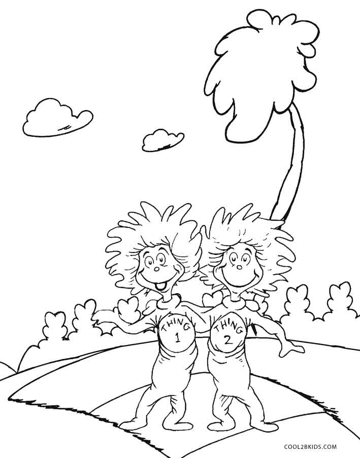 Free printable dr seuss coloring pages for kids