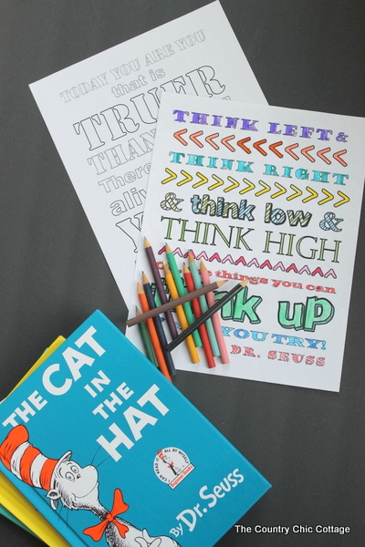 Printable dr seuss coloring pages