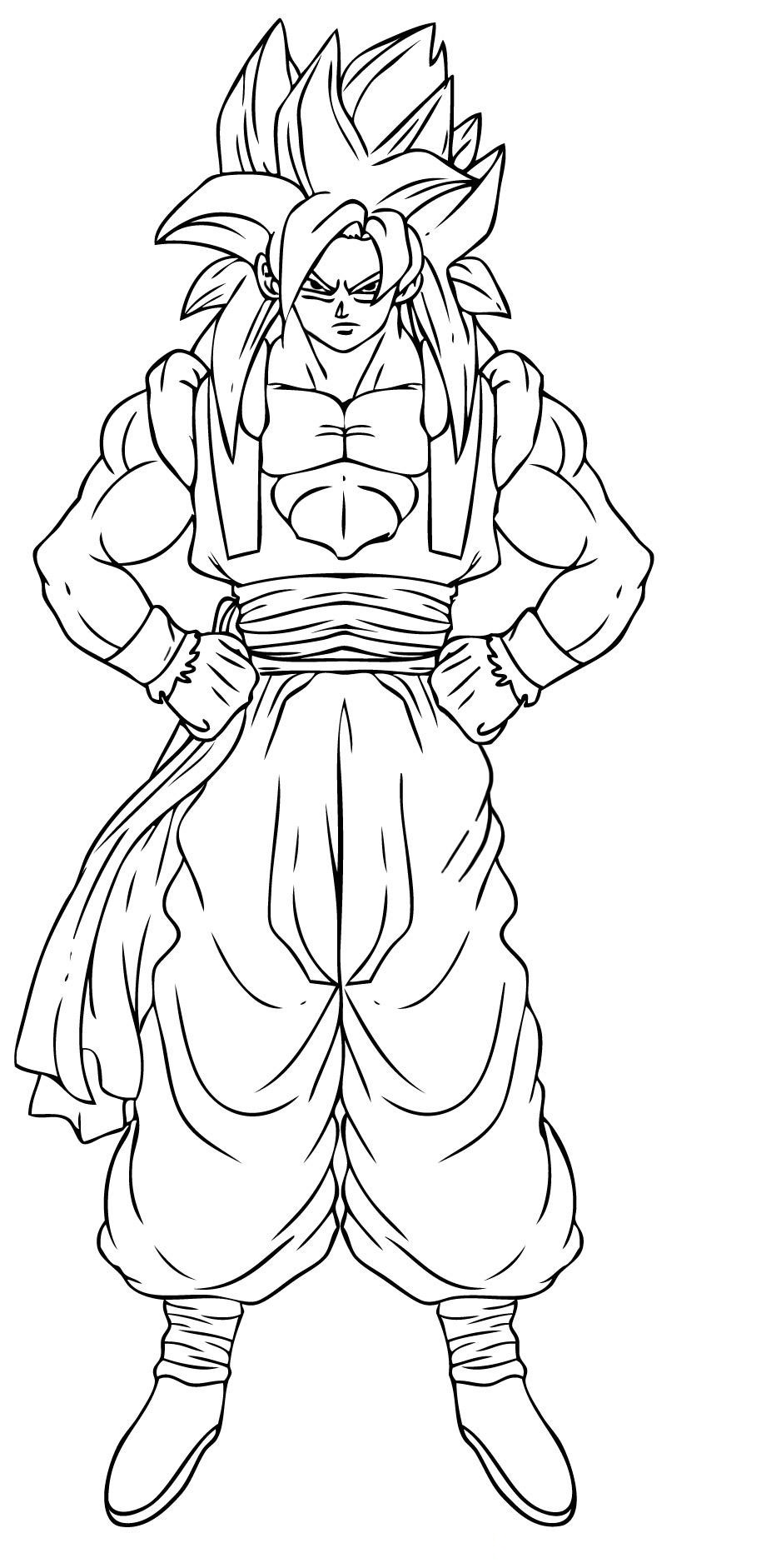 Free printable dragon ball z coloring pages for kids
