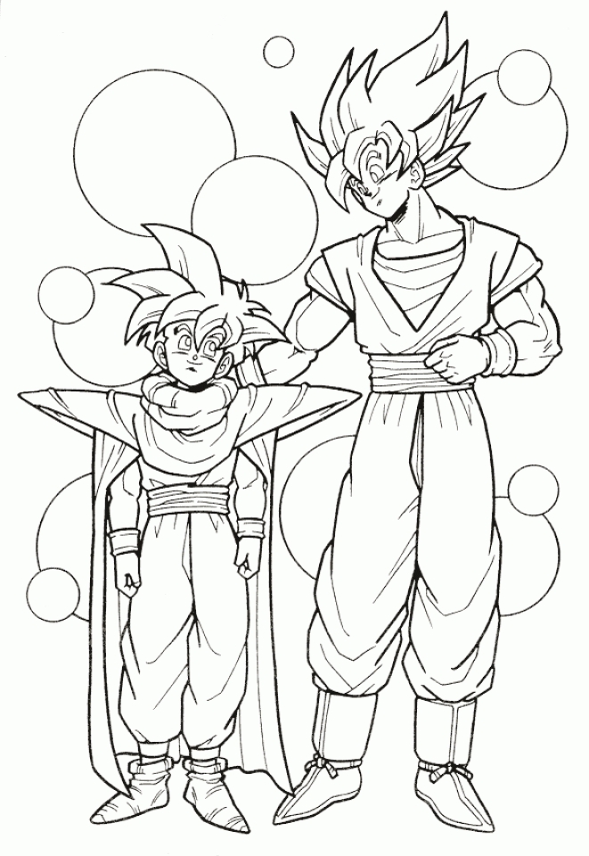 Free printable dragon ball z coloring pages