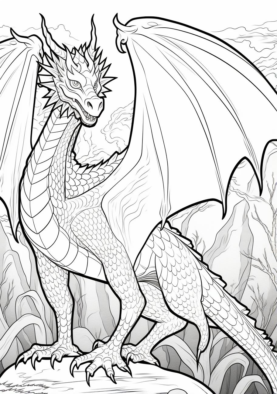Dragon coloring printable and creative designs coloring