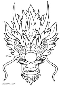 Free printable chinese dragon coloring pages for kids