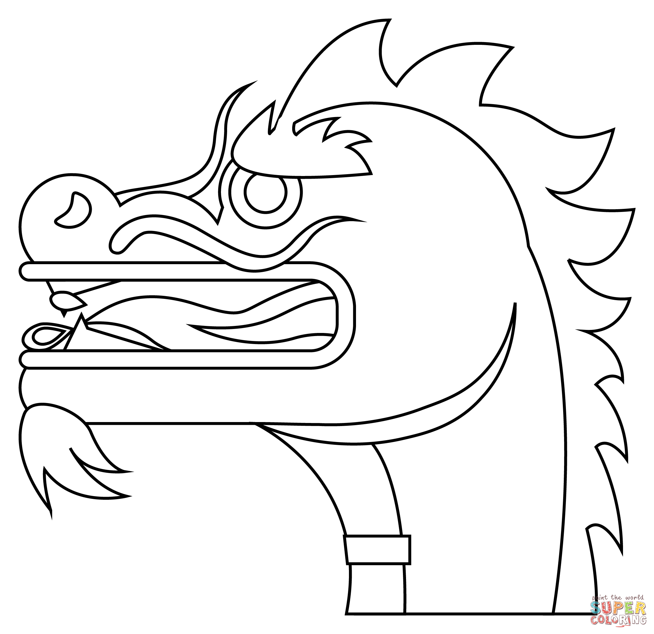 Dragon face coloring page free printable coloring pages