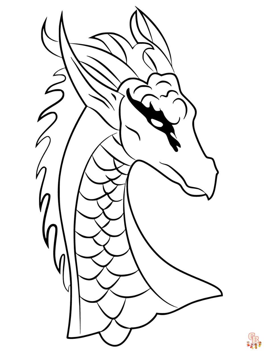 Dragon coloring pages printable and free