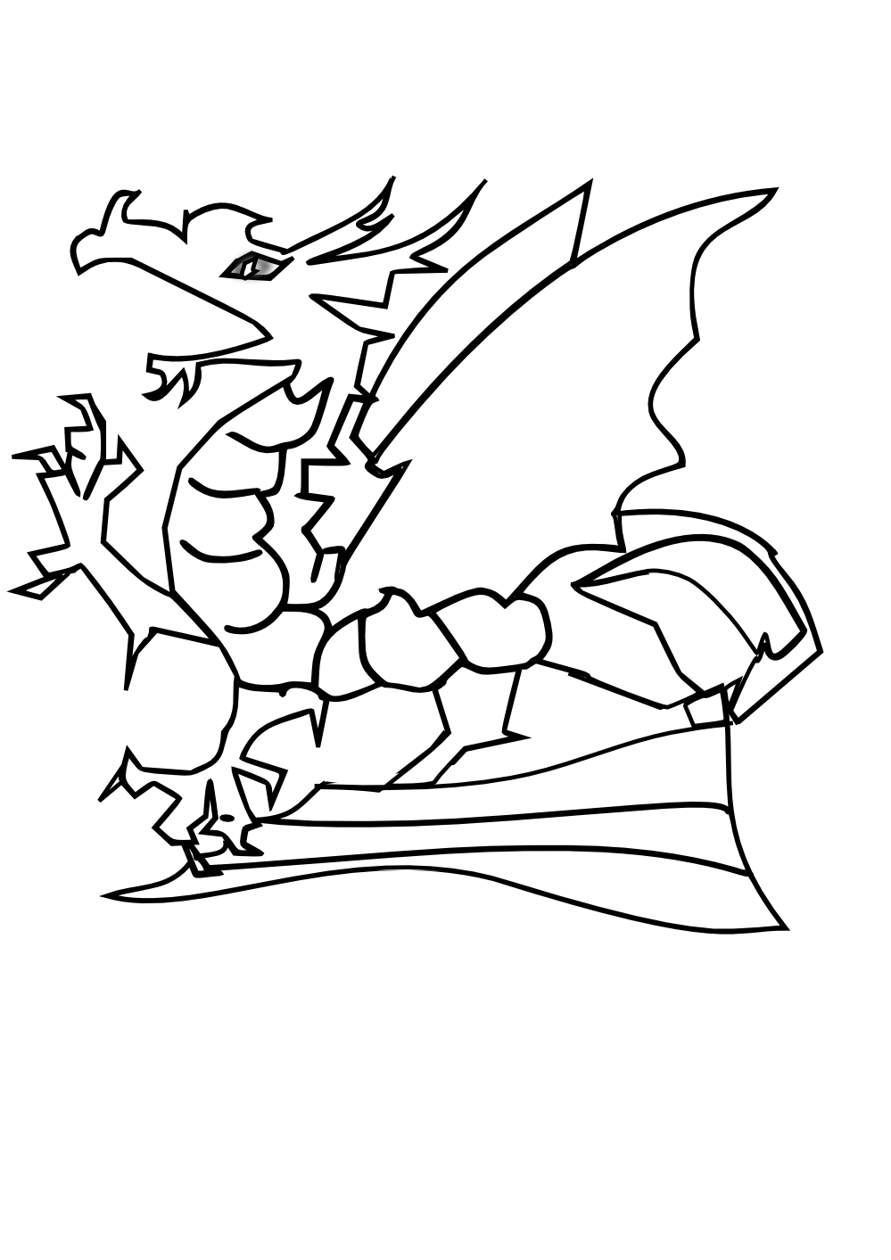 Free printable dragon coloring pages for kids