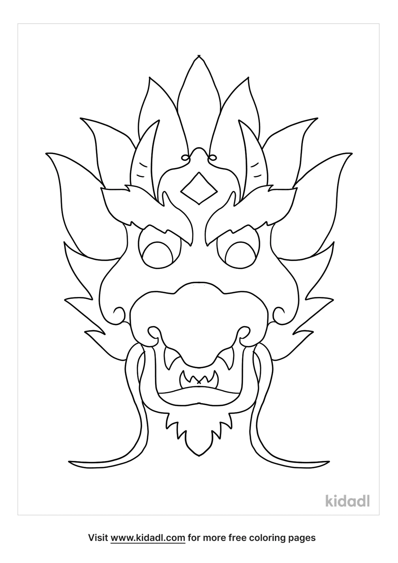 Free dragon head coloring page coloring page printables