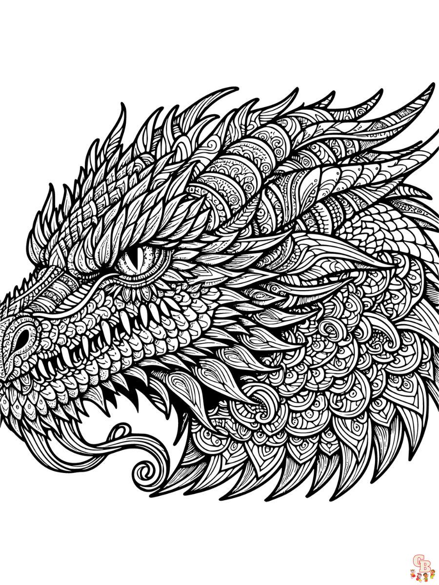 Dragon coloring pages printable and free
