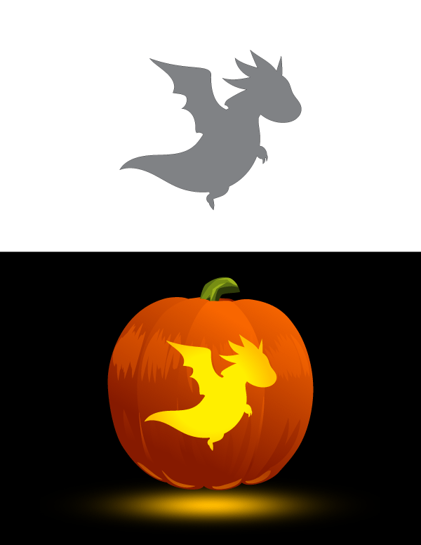 Printable cartoon dragon pumpkin stencil pumpkin stencil halloween pumpkin carving stencils pumpkin carving