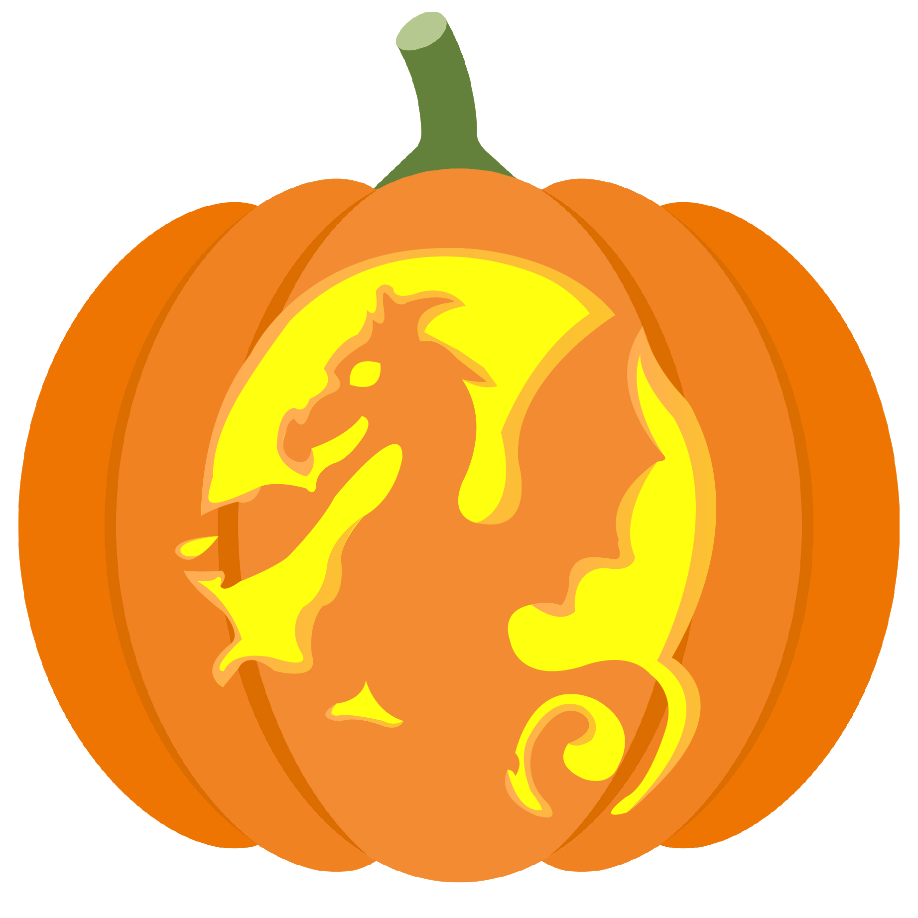 Abstract dragon pumpkin stencil free printable papercraft templates