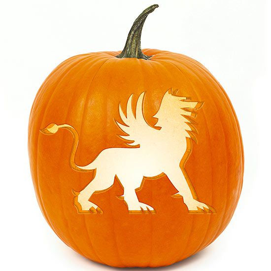 Free mythical creature pumpkin stencils for halloween