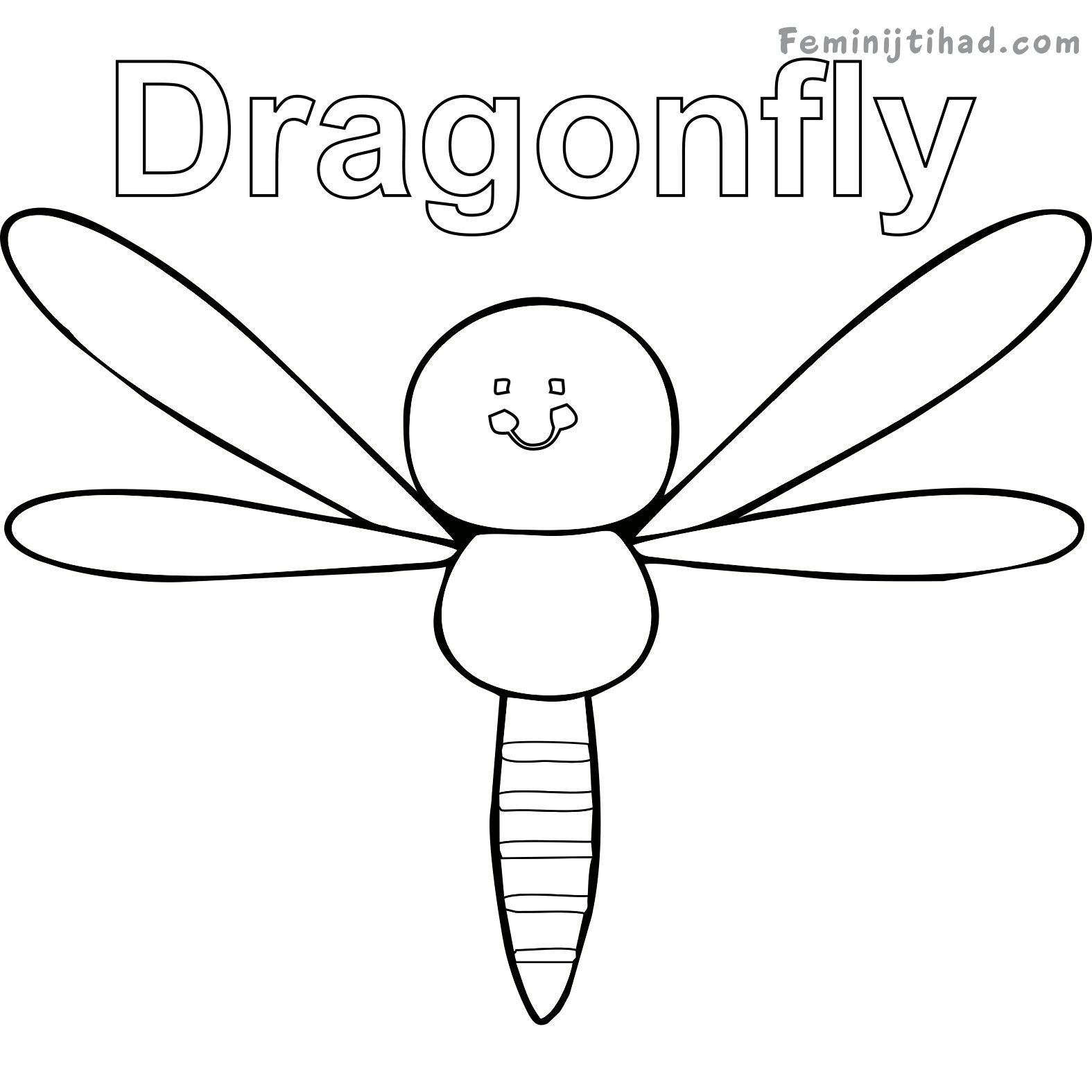 Printable dragonfly coloring pages pdf