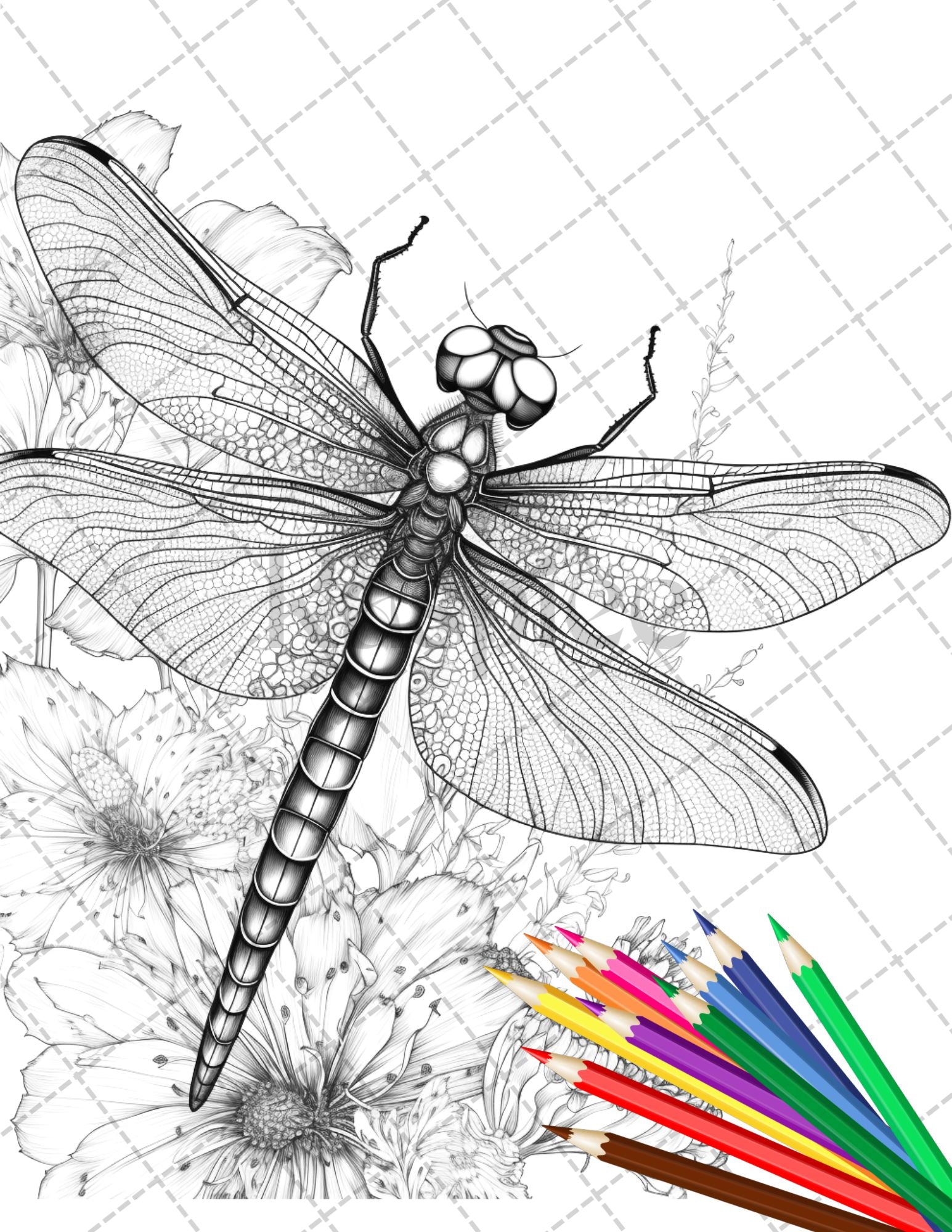Animal floral printable coloring pages for adults grayscale colori â coloring