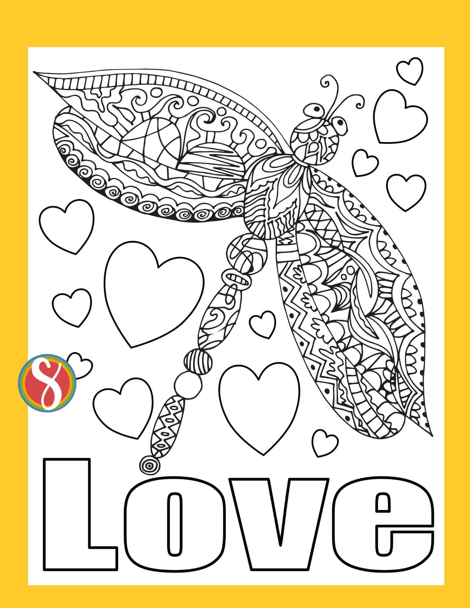 Free dragonfly coloring pages â stevie doodles