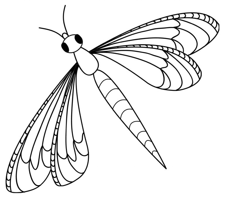 Dragonfly coloring pages printable for free download