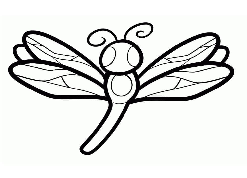 Dragonfly free for kids coloring page