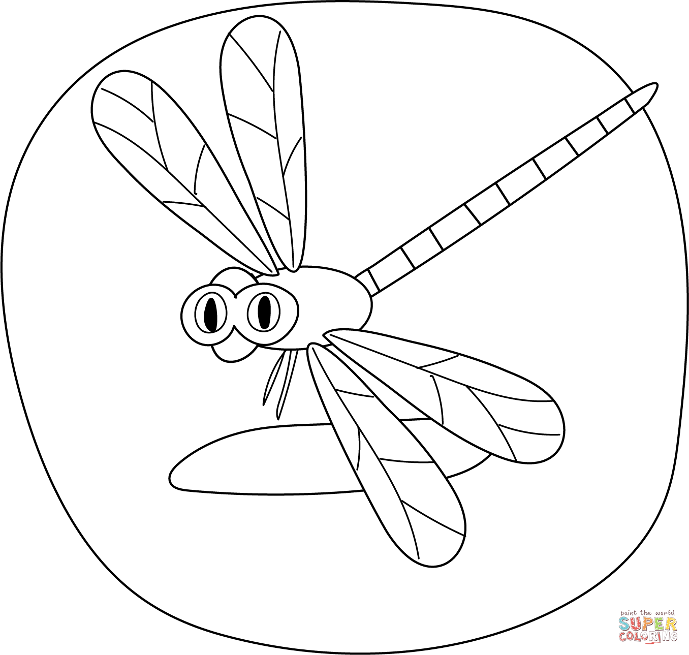 Dragonfly coloring page free printable coloring pages