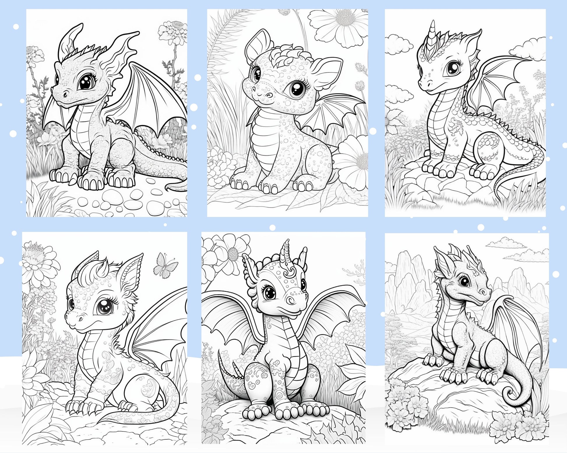 Adorable dragon printable coloring pages for kids printable pdf f â coloring