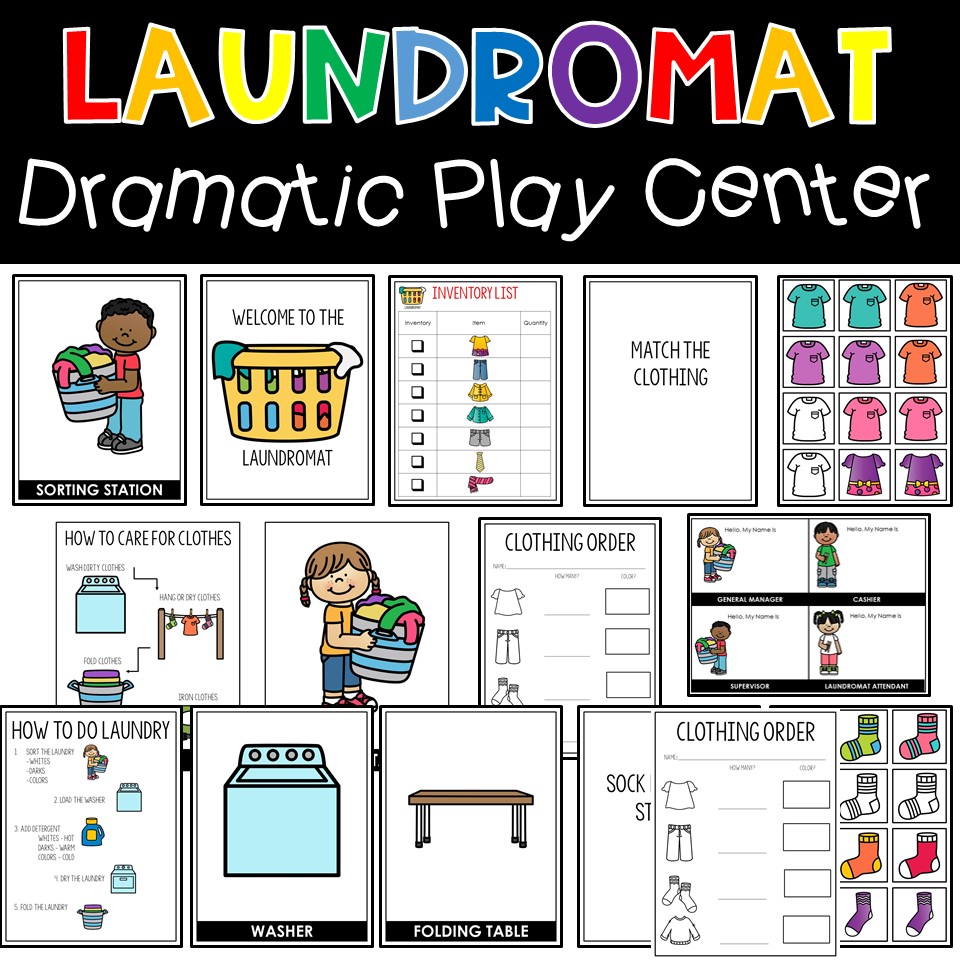 Laundromat dramatic play center
