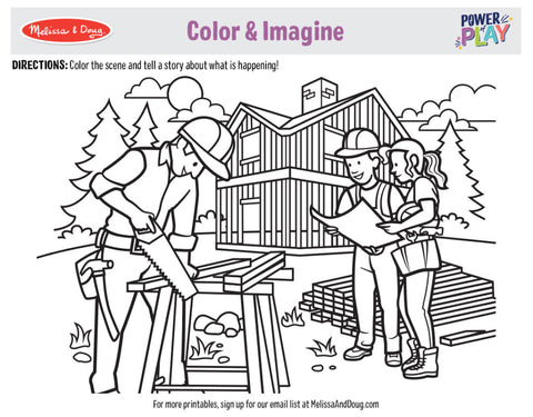 Coloring printables for kids to imagine different occupations melissa doug