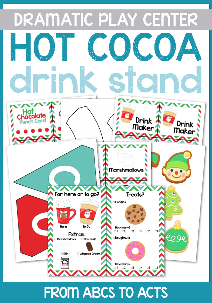 Hot chocolate stand dramatic play center