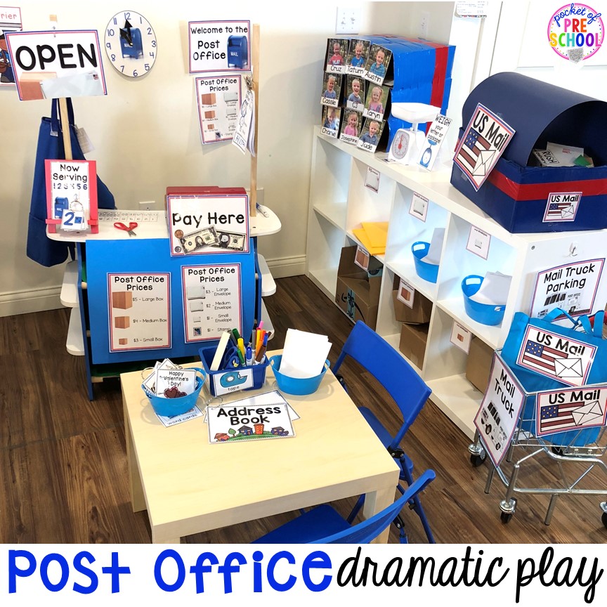 Post office dramatic play