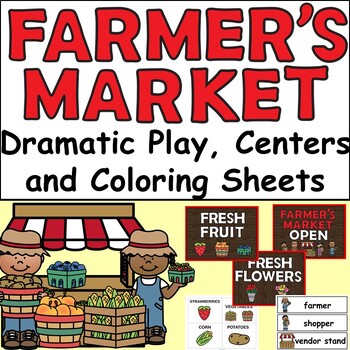 Farmers market dramatic play center by miss roz preschool days tpt