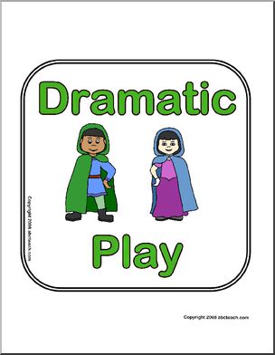 Center sign dramatic play