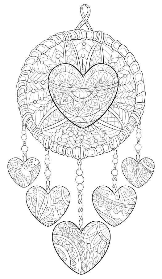 Dreamcatcher coloring page stock illustrations â dreamcatcher coloring page stock illustrations vectors clipart