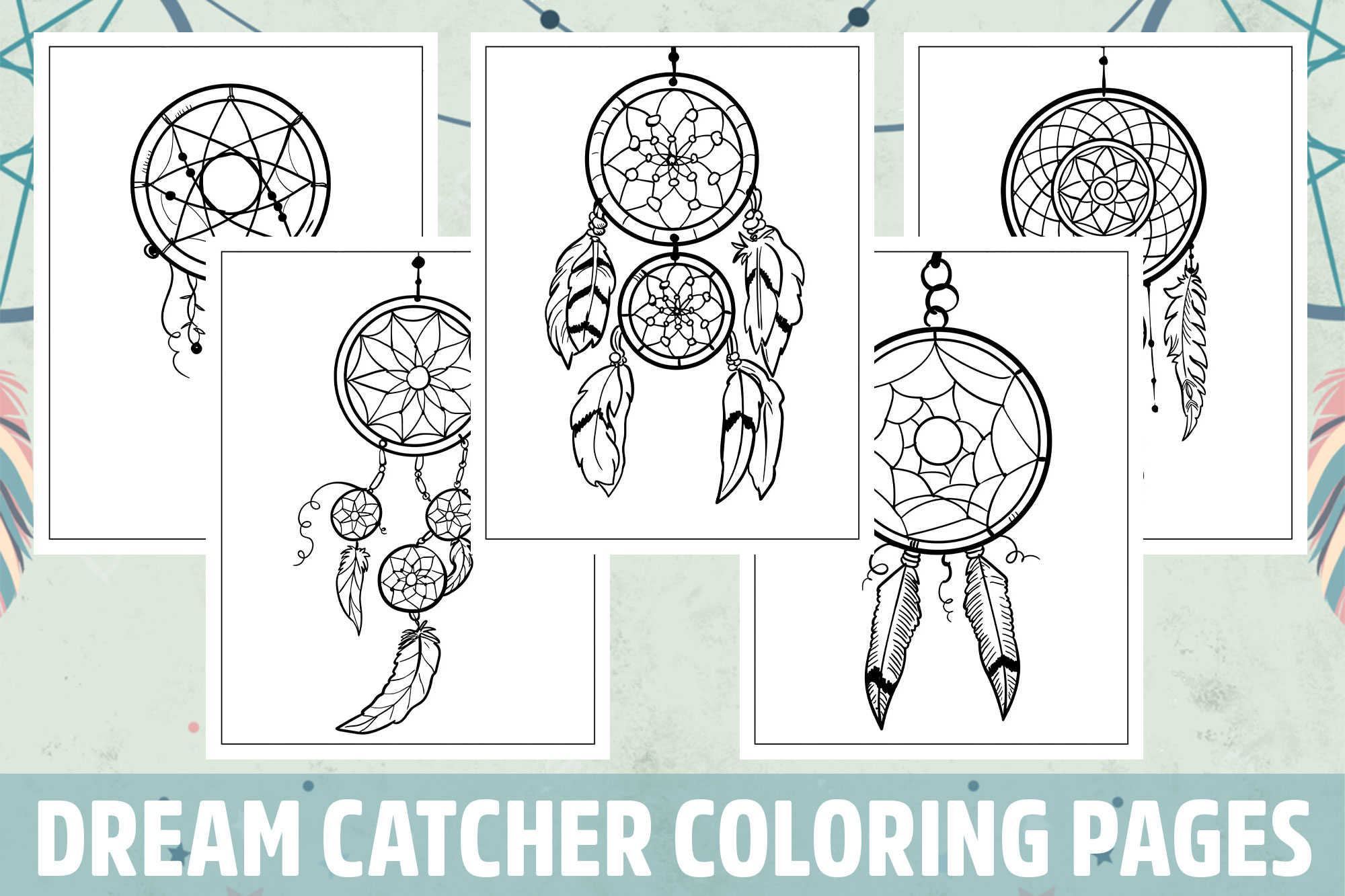 Dream catcher coloring pagesfor kids girls boys teens birthday school activity made by teachers