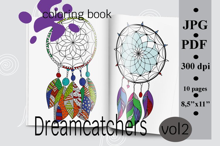 Dream catchers coloring book vol printable coloring pages