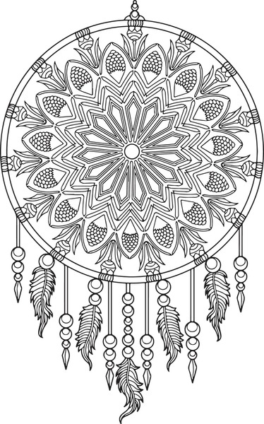 Dream catcher coloring pages royalty