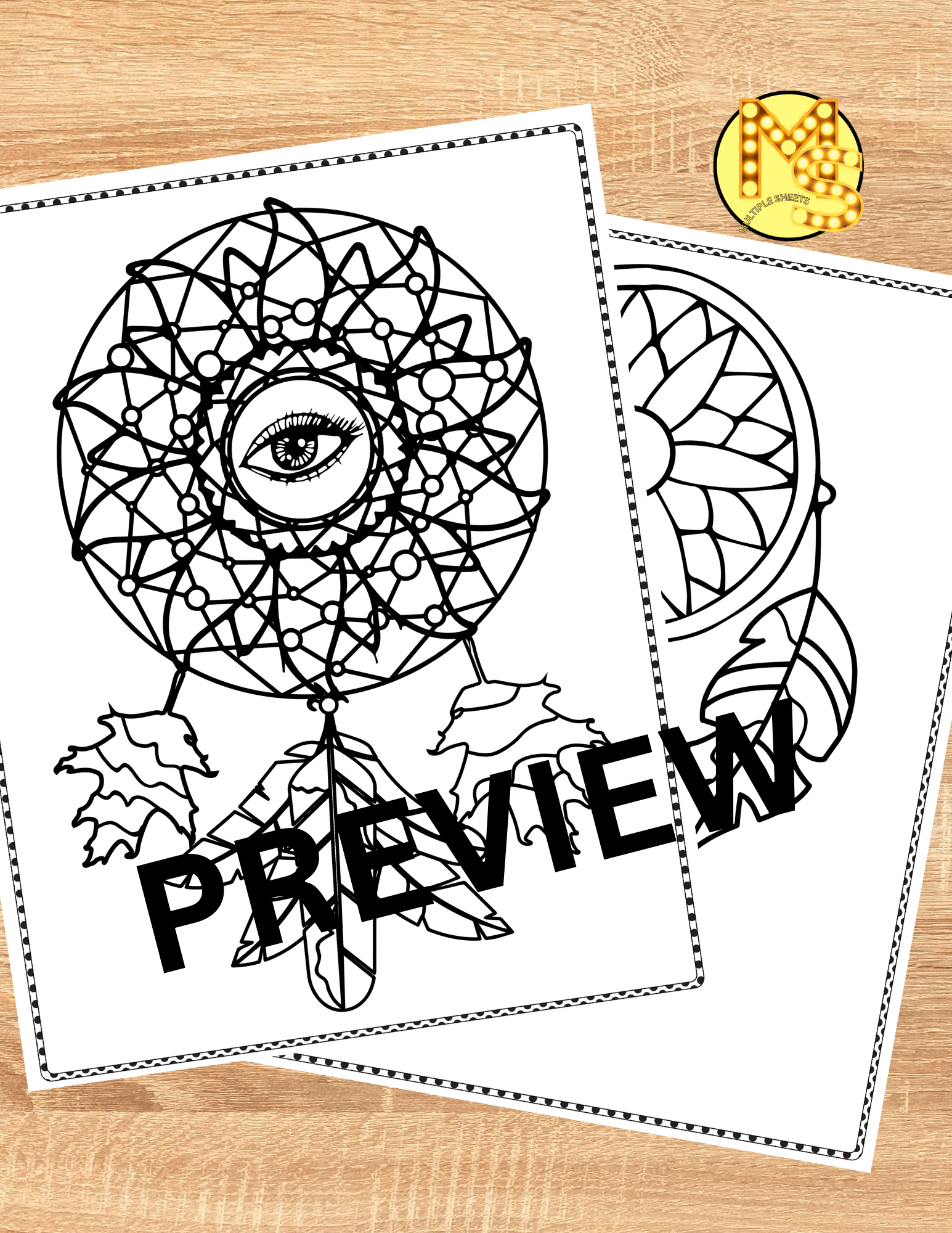 Dream catcher coloring sheets