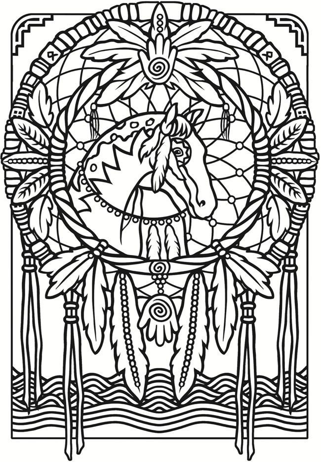 Dream catcher coloring pages printable for free download
