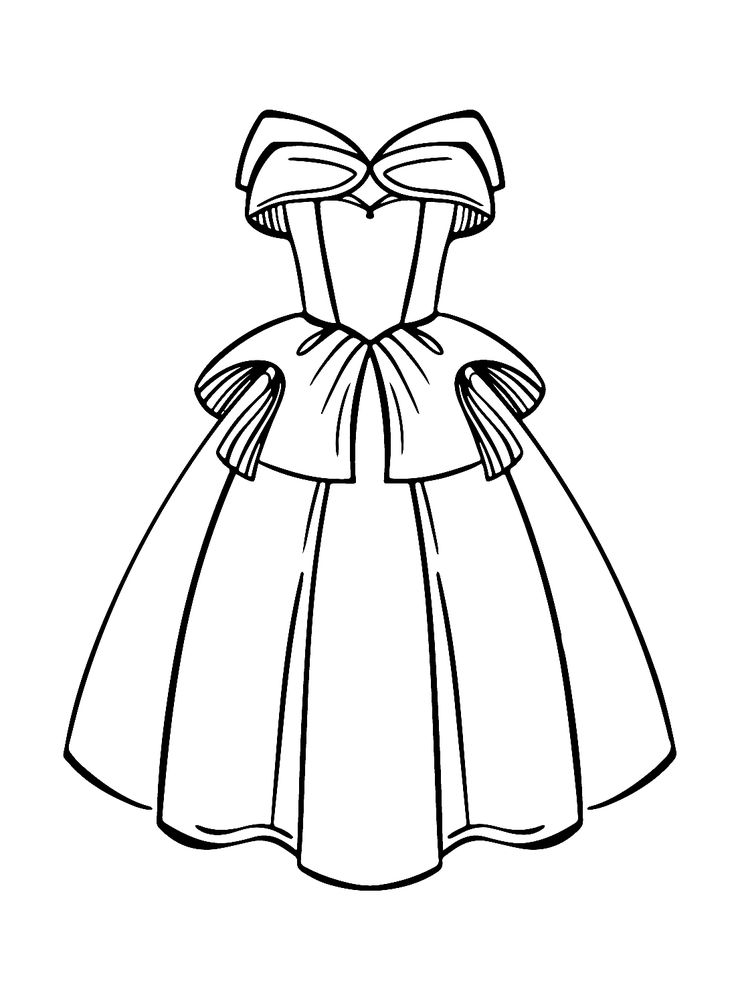 Wedding dress coloring pages