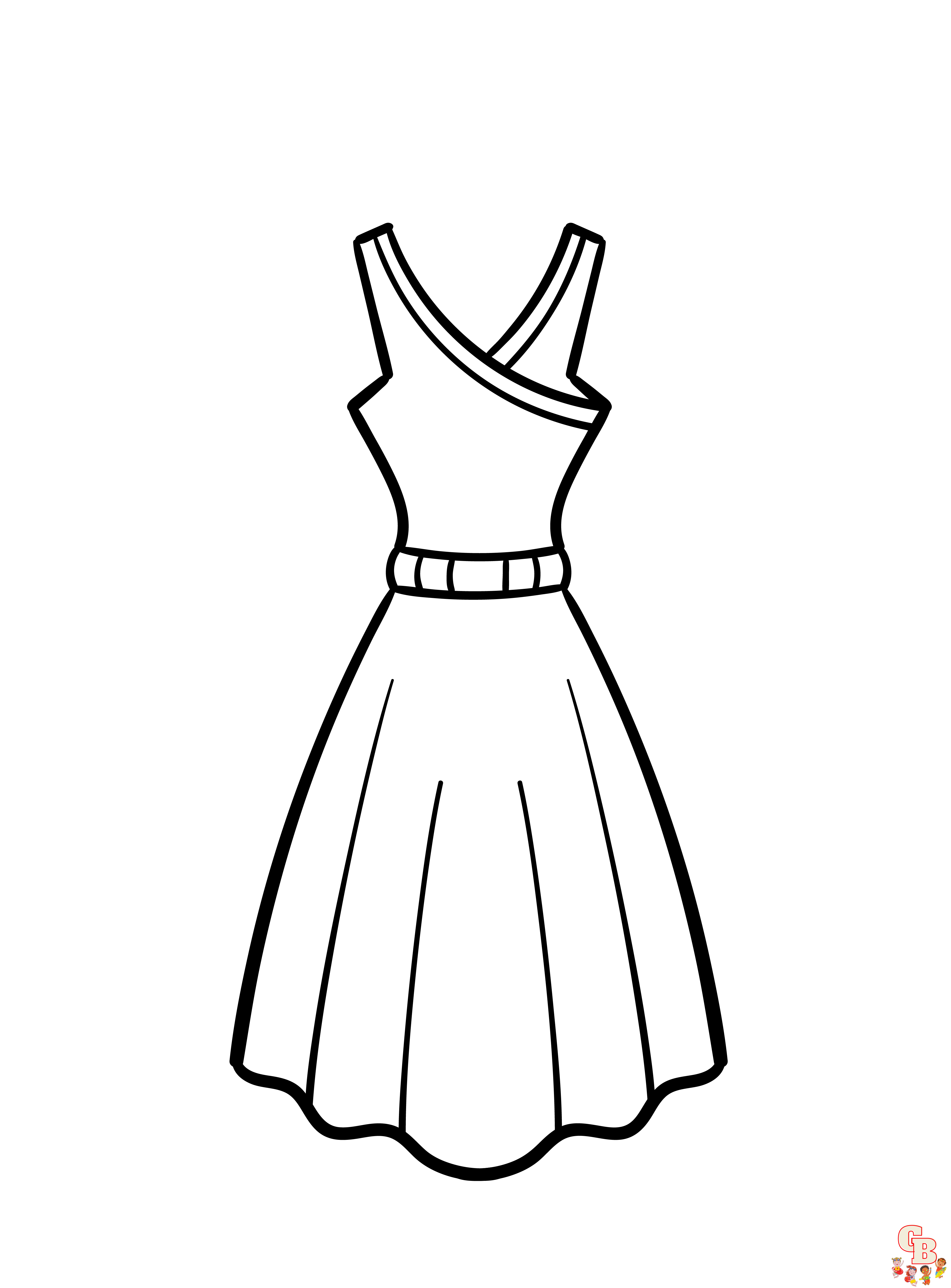 Dress coloring pages free and printable sheets for kids