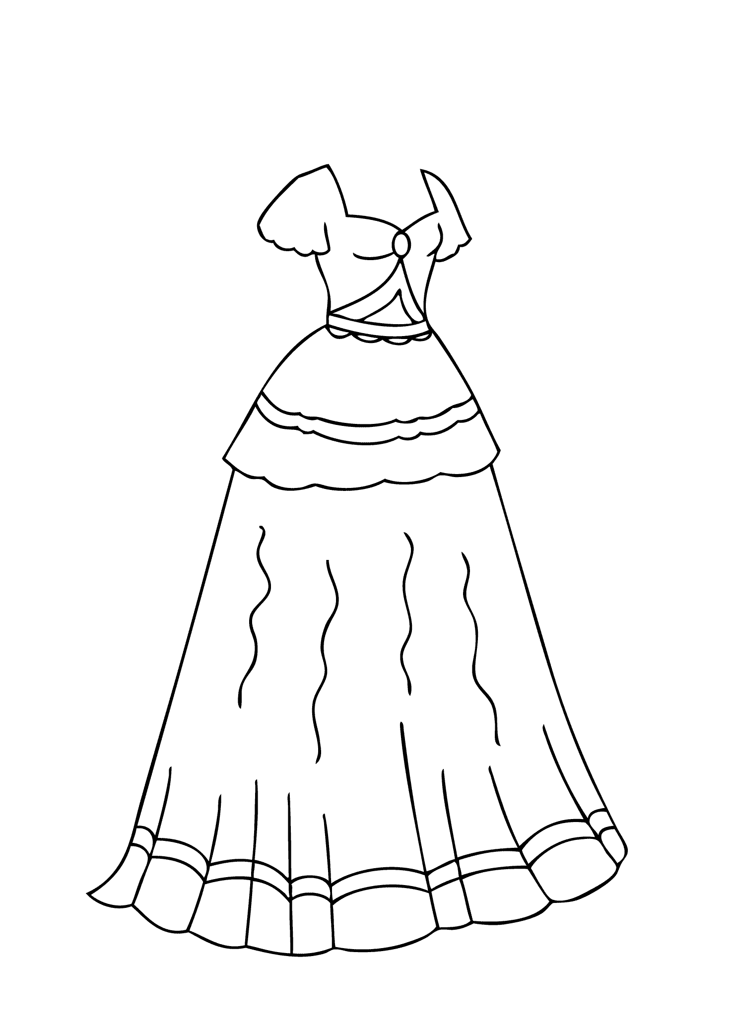 Dress coloring page for girls printable free coloring pages to print coloring book pages coloring pages