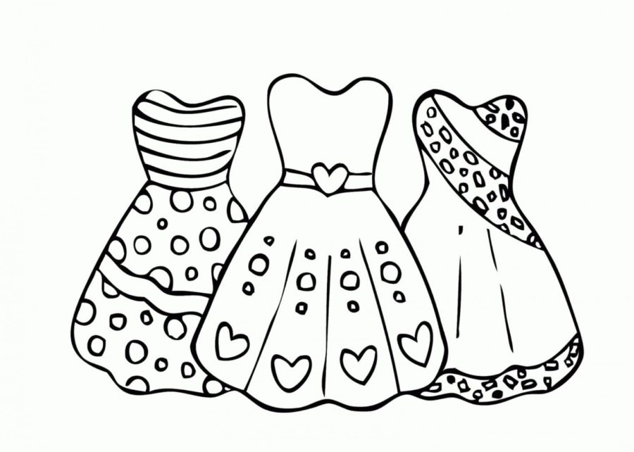 Dress coloring pages
