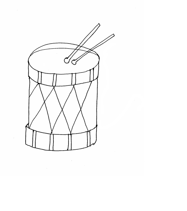 Drum coloring page printable