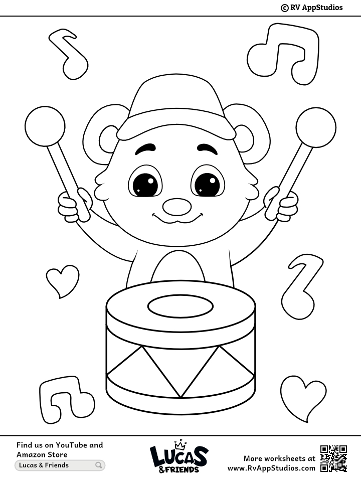 Drum coloring page free printable coloring pages