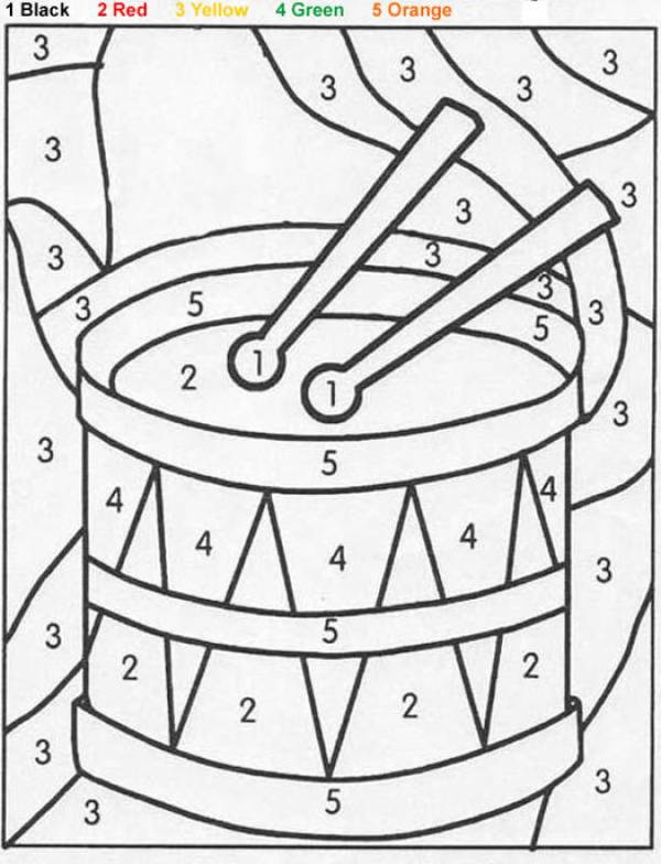 Number coloring pages