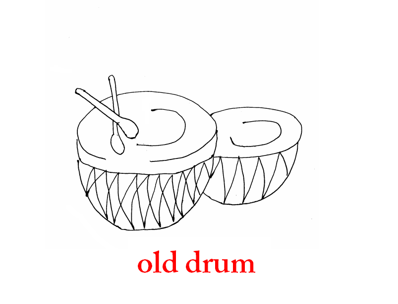 Old drums coloring page printable for kids