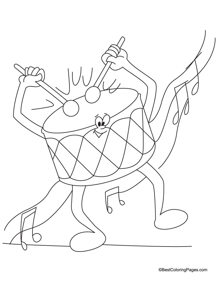 Drum coloring page download free drum coloring page for kids best coloring pages