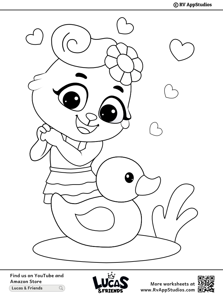 Duck coloring pages for kids